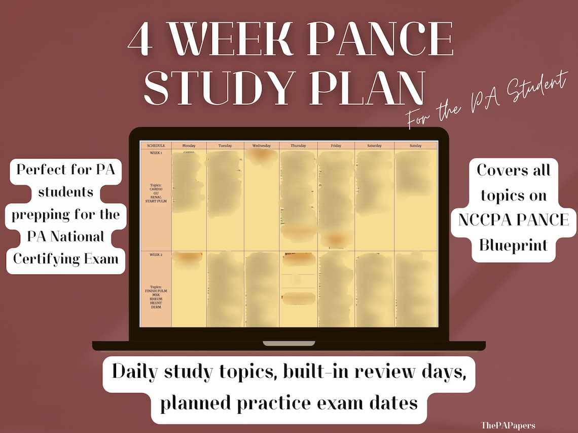 4-week-pance-study-plan-for-the-pa-student-pance-study-plan-for