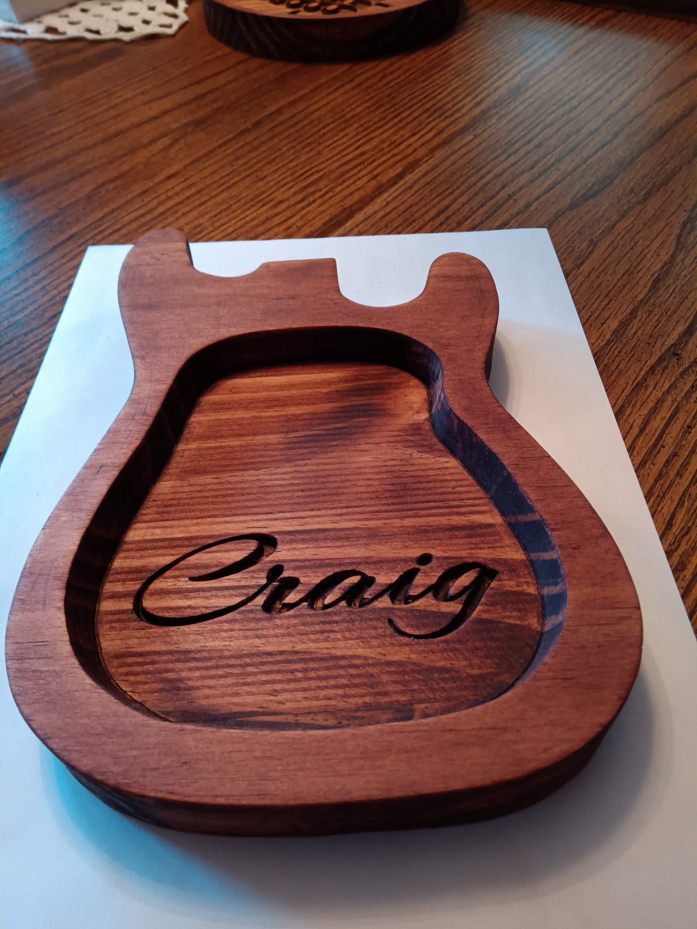 Wooden Guitar Pick Plaque. Pyrography Wood-burning Taxidermy Laser  Engraving Supplies 