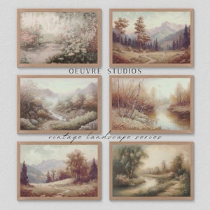 Vintage Landscapes Gallery Wall Art PRINTABLE Set of 6 | DIGITAL DOWNLOAD