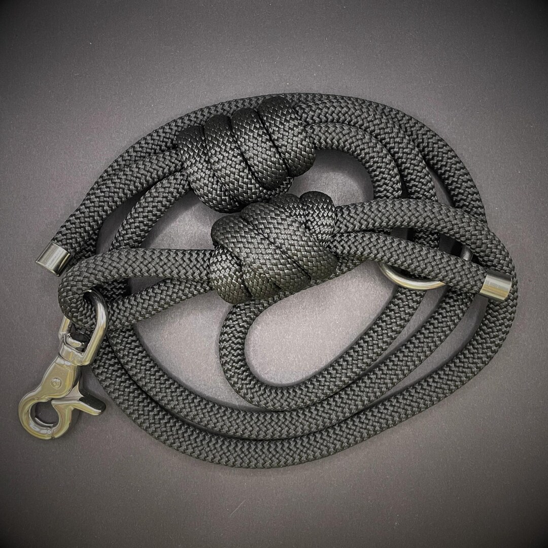 Rust Dog Rope Lead Handmade Black Climbing Rope Dog Lead | Stainless Steel - Etsy UK