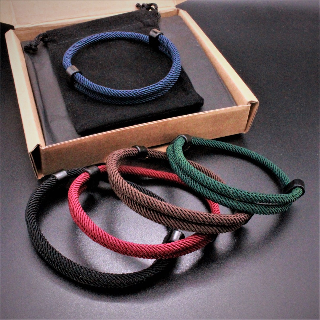 Adjustable Minimalist Style Unisex Rope Bracelet for Men and for Women ...