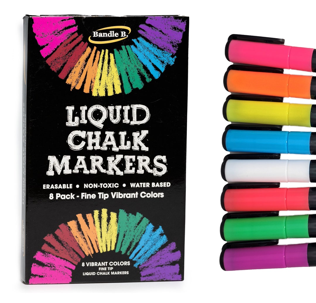 VersaChalk White Liquid Chalk Markers by VersaChalk - Combo Set of 2 Chalk  Pens for Chalkboard Signs, Blackboards, Glass, Metal and Ceramic & Reviews