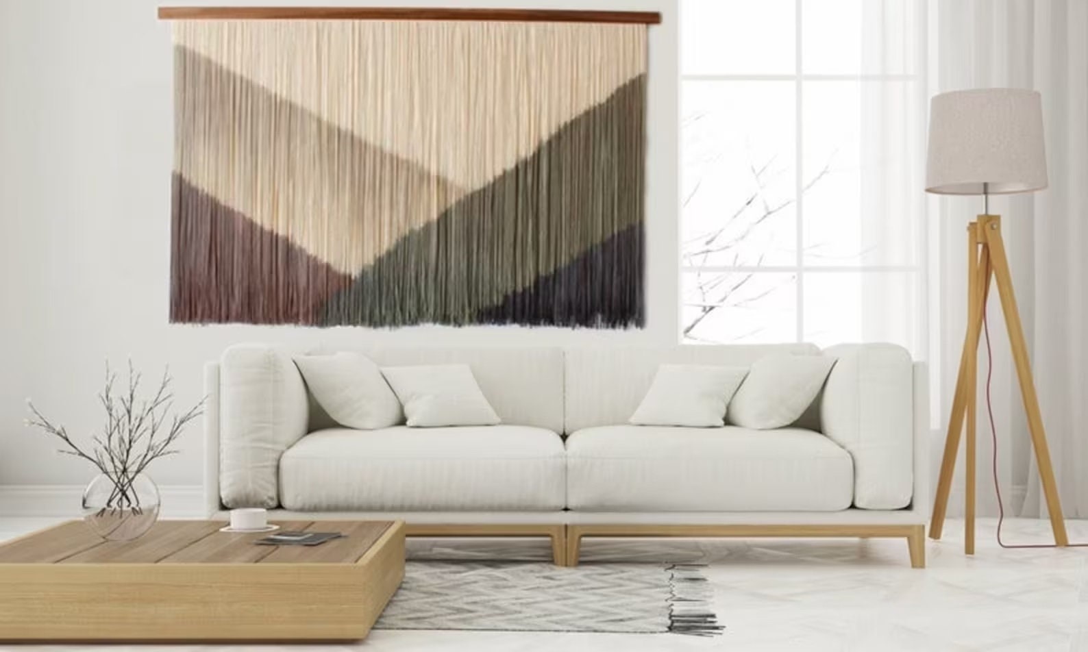 Neutral Wall Hanging / Large Macrame Wall Art / Modern Boho Etsy