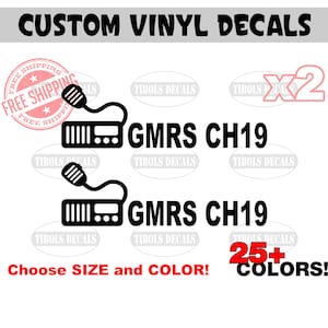 GMRS CH19 Base Station Decal Amateur Radio Channel 19 Sticker Im Listening Custom Decal Ham GMRS Amateur Radio License Radio