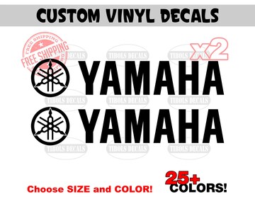 Yamaha Decals (1 set) Yamaha Stickers Helmet Motorcycle Bike Jetski Boat ATV UTV PWC Yamaha Stickers Outboard Yamaha Logo sticker golf cart