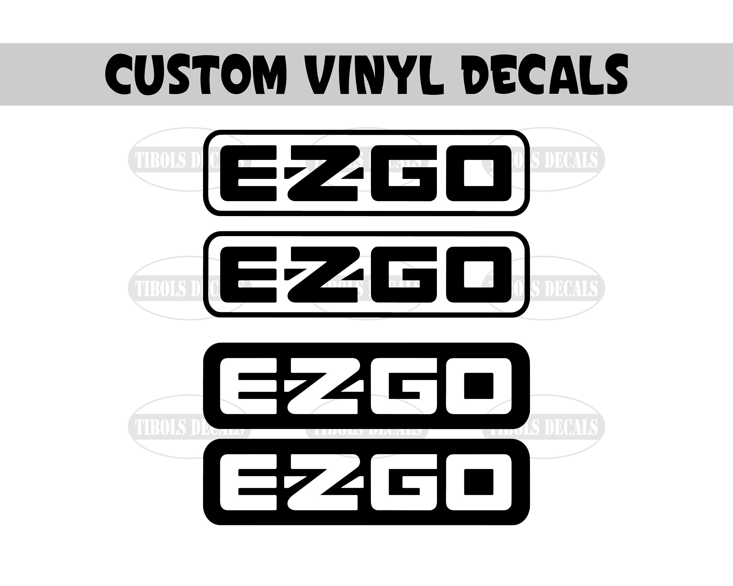 X2 EZGO Golf Cart Decals EZGO Stickers Custom Golf Cart Decal Etsy