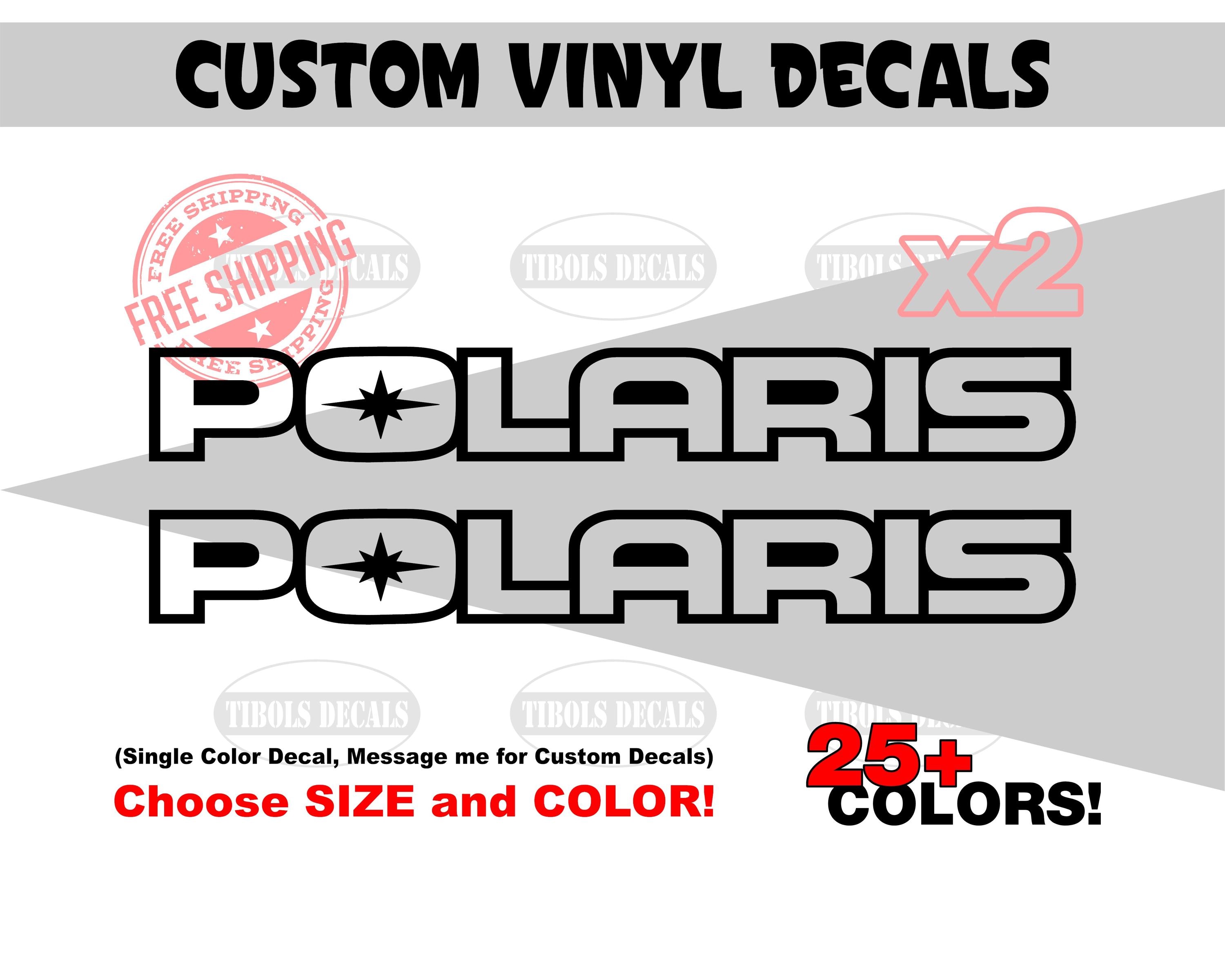 POLARIS Outline Decals (1 Set) Polaris Stickers Atv UTV Sxs Side