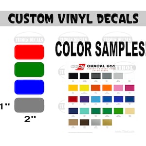 Oracal 651 Vinyl Color, Basic Oracal 651 Color Template, Cricut Business,  DIY Business, Small Business Color Chart 