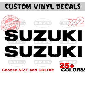 x2 Suzuki Decals Suzuki Stickers Suzuki Motorcycle Helmet Suzuki Bike Outboard Suzuki Marine Boat ATV UTV Suzuki Decals Dirt Bike