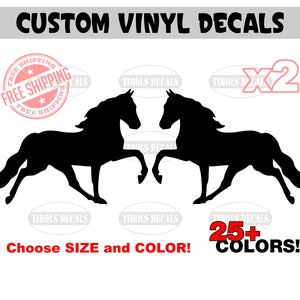 Two Tennessee Walking Horse Decals (1 set) Walking Horse Stickers Gated Show Horse Decals Horse Trailer Sticker Truck Barn