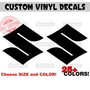 x2 Suzuki S Decals Suzuki S Stickers Suzuki Motorcycle Helmet Suzuki Bike Outboard Suzuki Marine Boat ATV UTV Suzuki Decals Dirt Bike