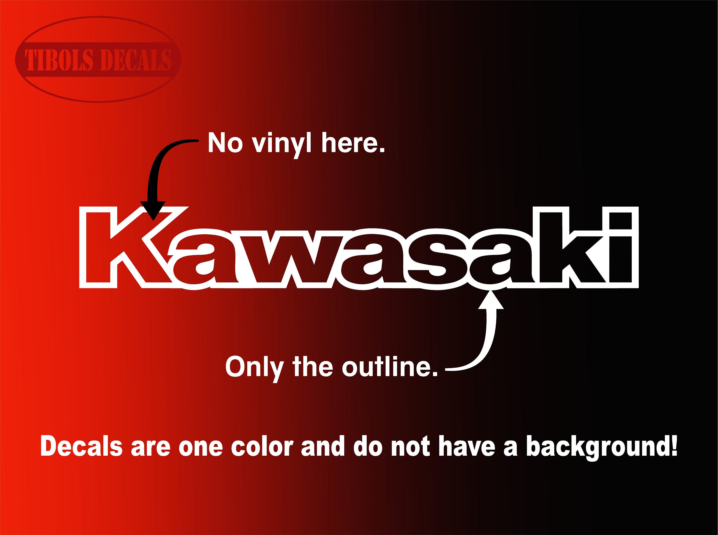 X2 Kawasaki Decals Outlined 1 Set Kawasaki Stickers Dirt