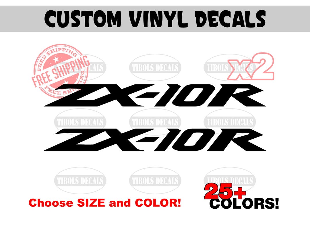 Kawasaki ZX-10R Decals Kawasaki Ninja ZX-10R Stickers (1 Set