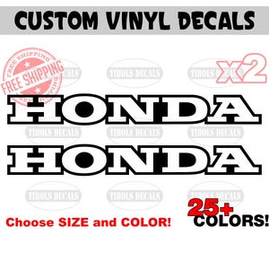 x2 Honda Decals Outline (1 set) Honda Stickers Dirt Bike Honda Helmet ATV PWC UTV Jetski Tank Motorcycle Honda Side by Side