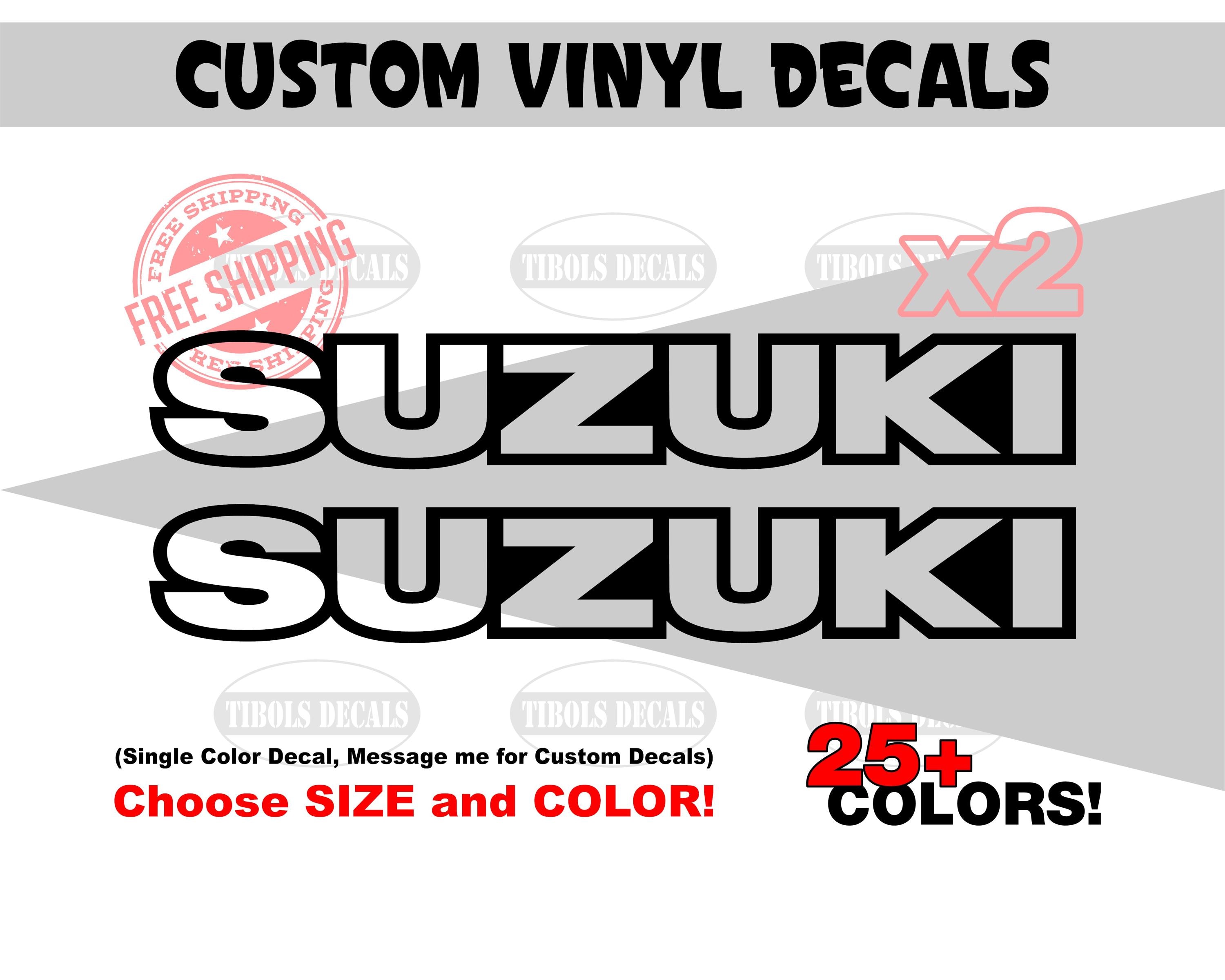 X2 Suzuki Decals Outlined Suzuki Stickers Suzuki Motorcycle Helmet