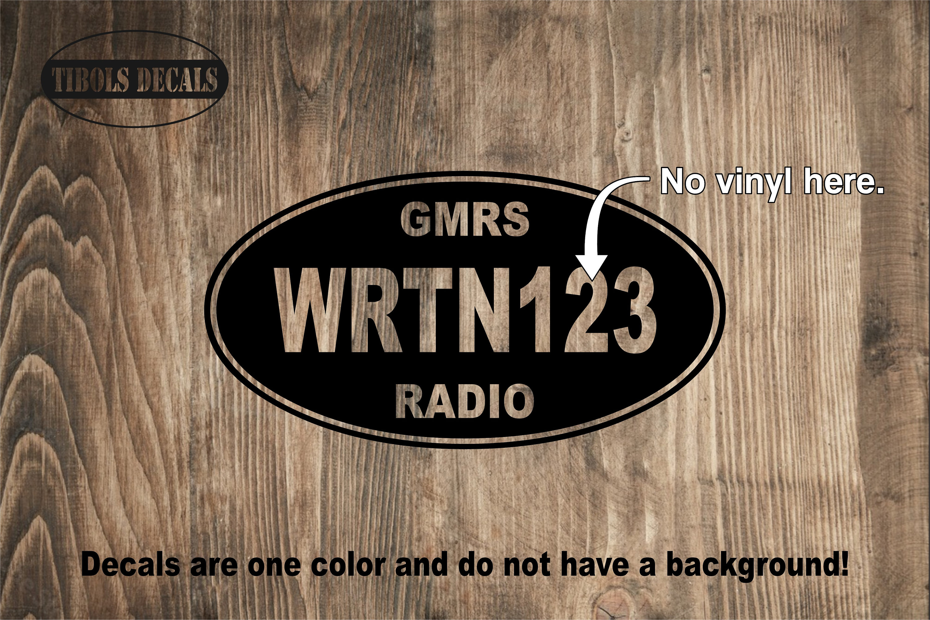 GMRS Radio Call Sign Decal Oval - Amateur Radio Callsign Sticker ...