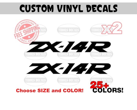 Kawasaki ZX-14R Decals Kawasaki Ninja ZX-14R Stickers (1 Set