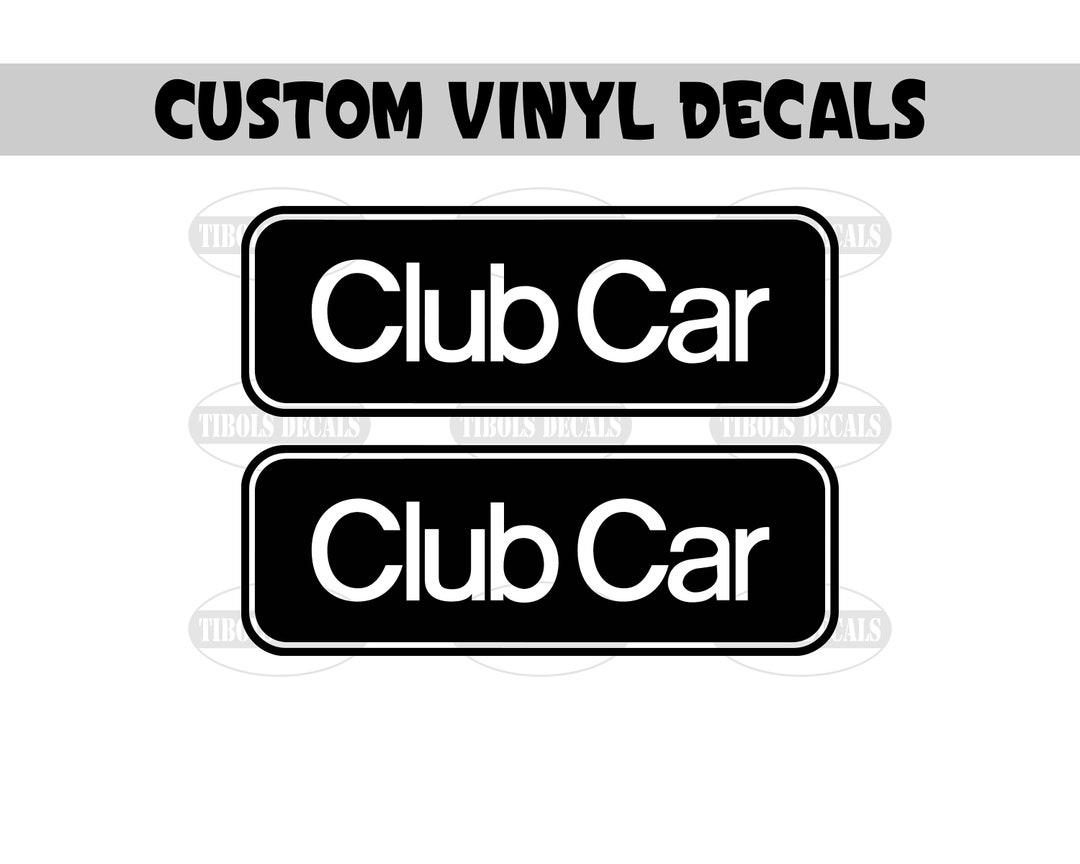 X2 Club Car Golf Cart Decals Golf Club Car Stickers Custom Etsy