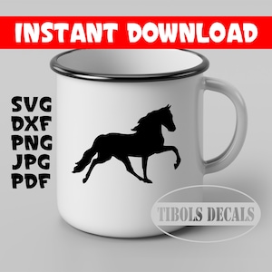 Tennessee wandelen paard SVG wandelen paard SVG vector gesneden bestand voor Cricut silhouet digitale download stencil sticker graveur Tennessee Walker