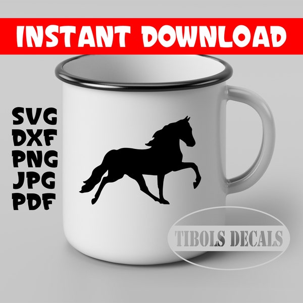 Tennessee Walking Horse SVG Walking Horse SVG Vector Cut File for Cricut Silhouette Digital Download Stencil Decal Engraver Tennessee Walker