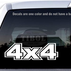 Two 4x4 Decals 4X4 Vinyl Stickers Fits Chevy Ford Dodge Jeep Toyota ...