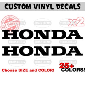 x2 Honda Decals (1 set) Honda Stickers Dirt Bike Honda Helmet ATV PWC UTV Jetski Tank Motorcycle Honda Side by Side Motor