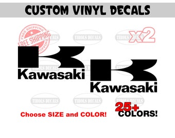 X2 Kawasaki With Logo Decal Helmet Kawasaki Stickers Dirt Bike ATV