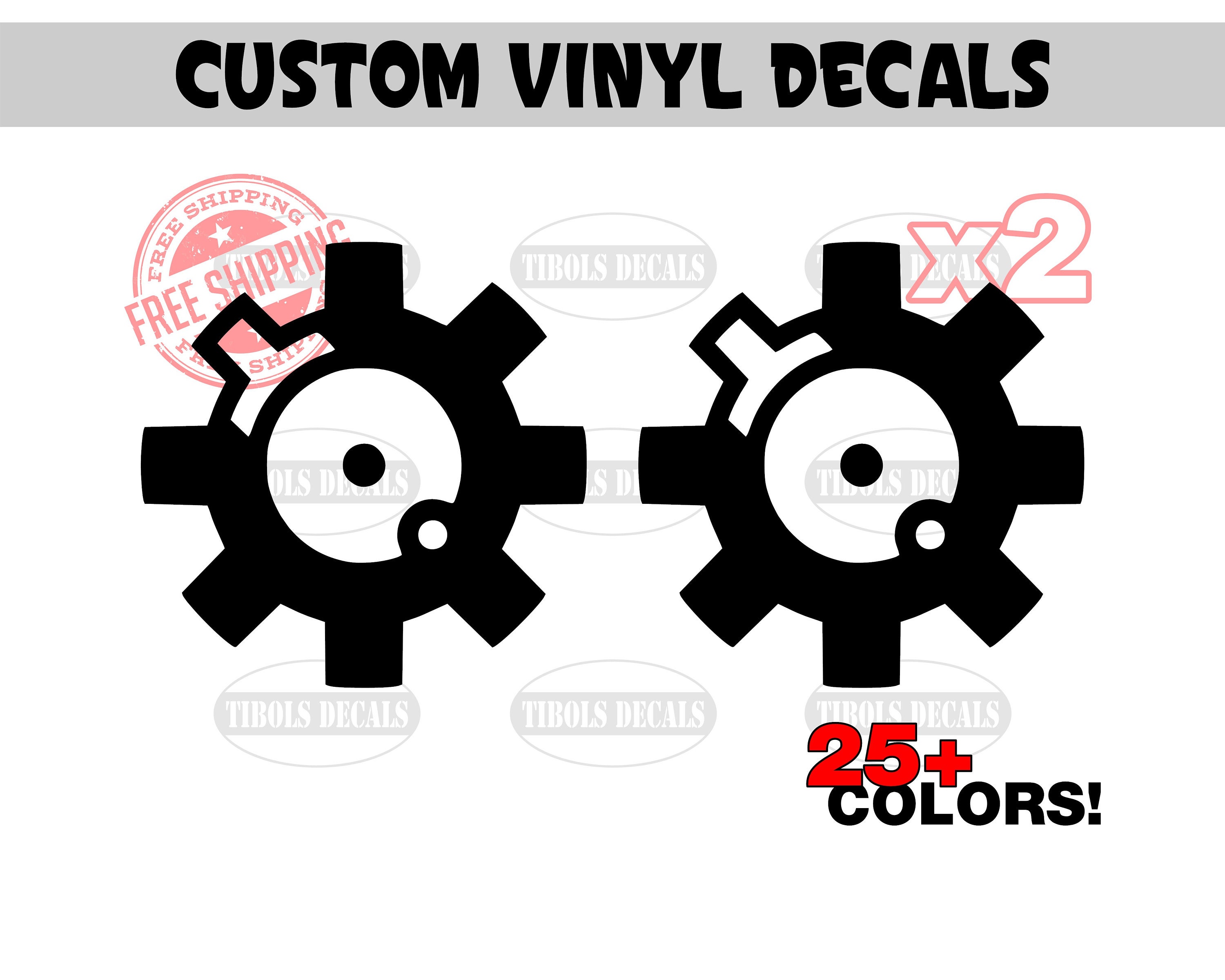 Two AR15 Bolt Decals AR 15 Bolt Face Stickers (1 Set) Bolt
