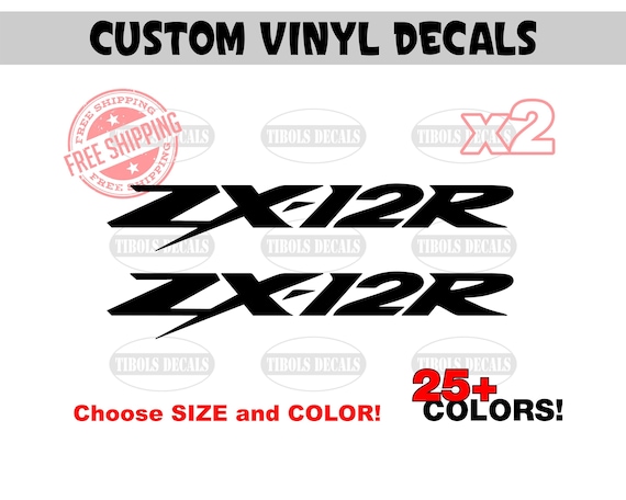 Kawasaki ZX-12R Decals Kawasaki Ninja ZX-12R Stickers (1 Set