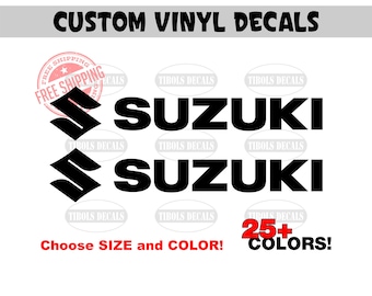 x2 Suzuki Decals Suzuki Stickers Suzuki Motorcycle Helmet Suzuki Bike Outboard Suzuki Marine Boat ATV UTV