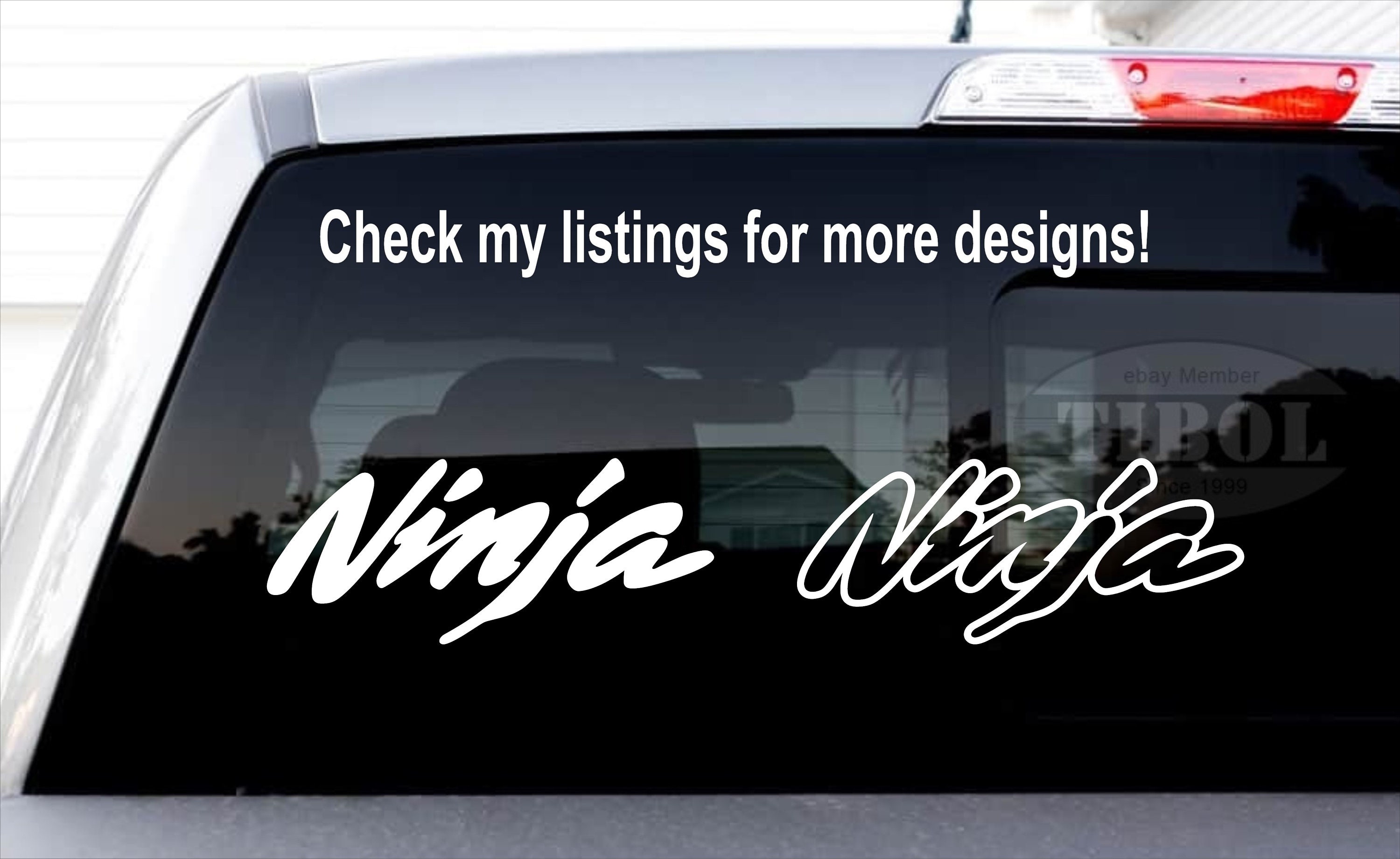 X2 Kawasaki Ninja Outline Decals Kawasaki Motorcycle Helmet