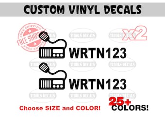 GMRS Ham Radio Base Station Call Sign Decal Amateur Radio Callsign Sticker Handheld Custom Decal Ham GMRS Amateur Radio License Radio