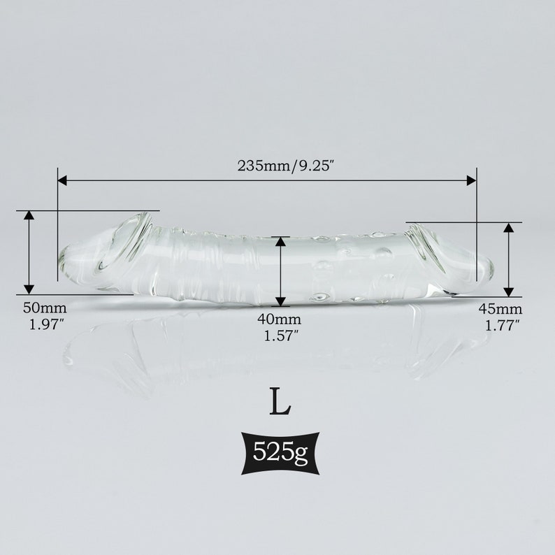 Super Huge Glass Dildo Double Headed Crystal Dildo Realistic Etsy