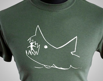 Blackboard Shark T Shirt (Green)