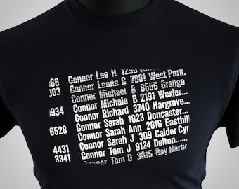 Sarah Connor Phone Listing T Shirt (Black)
