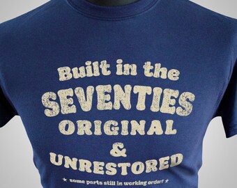 Built In The Seventies T Shirt (Blue)