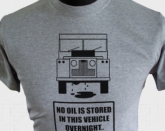 No Oil Is Stored In This Vehicle Overnight T Shirt (Grey)