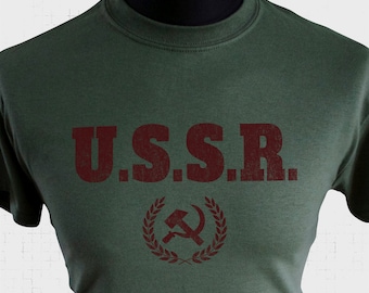 ソビエト連邦 ロシア USSR Tシャツ CCCP プーチン ハンマー 鎌