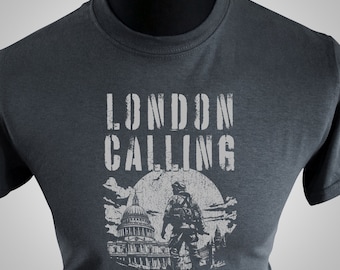 London Calling T Shirt (Charcoal Grey)