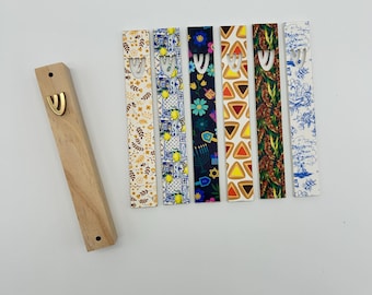Wooden Mezuzah with Swappable Faces | Mezuzah Your Way Starter Set