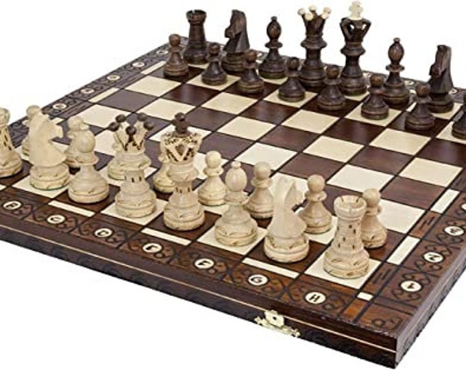 Handmade European Wooden Chess Set Chess Sets with Board, Luxury Chess Board, Chess Set Handmade