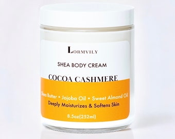 Cocoa Cashmere Body Cream, Whipped Body Butter Cream With Shea Butter