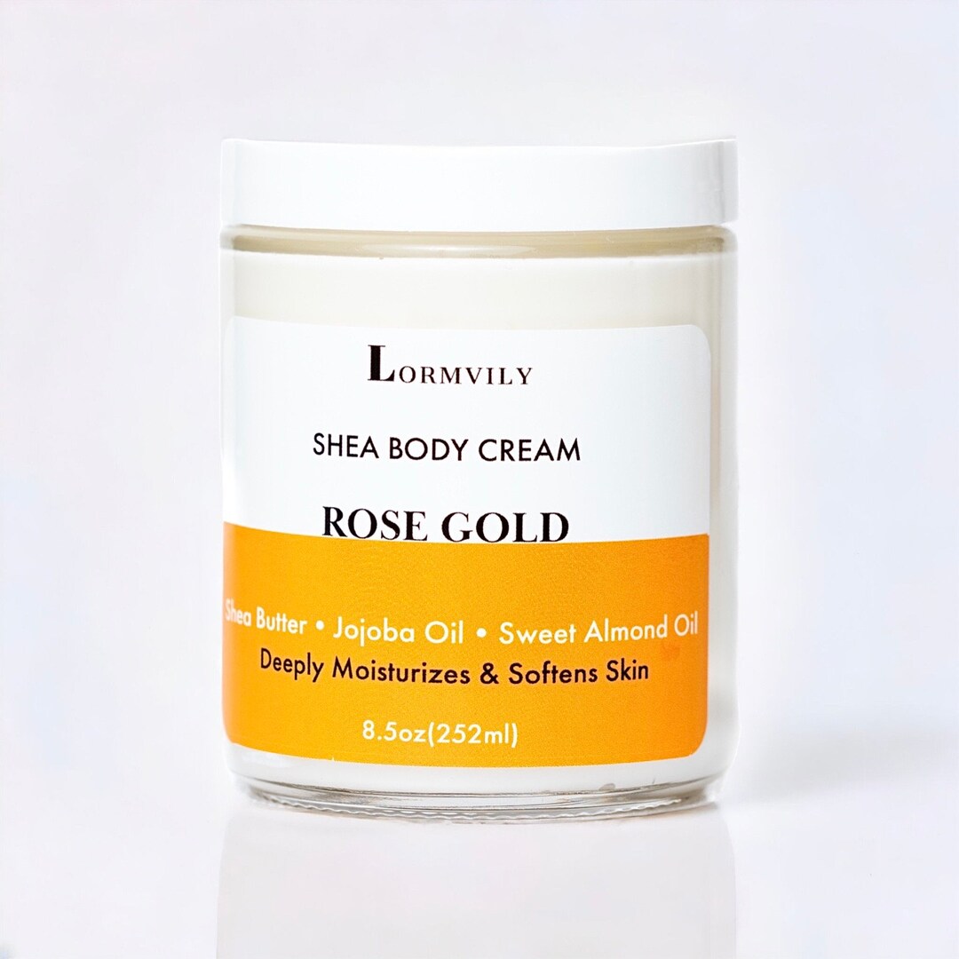 Rose Gold Body Cream Whipped Body Butter Cream With Shea Etsy