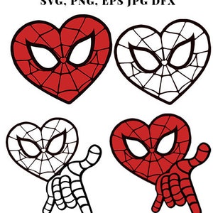 Spider Man Silhouette Svg Bundle, Sipderman Face Svg, Spiderman Clipart and file for Cricut Svg Png, Eps, Pdf, Digital Download.