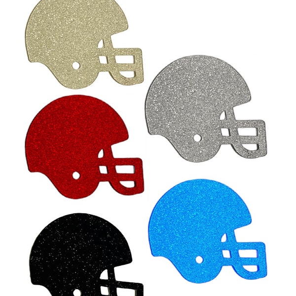 24 Glitter Football Helmet Cut Outs Die Cuts- Thick and Sturdy