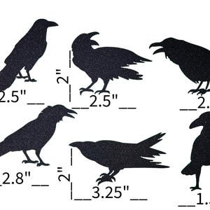24 Glitter Raven/ Crow Cutouts for Halloween Crafts - Etsy
