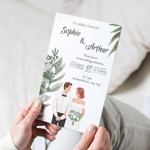 Elegant and Editable Canva Wedding Invitation Template - Personalize Your Special Day!