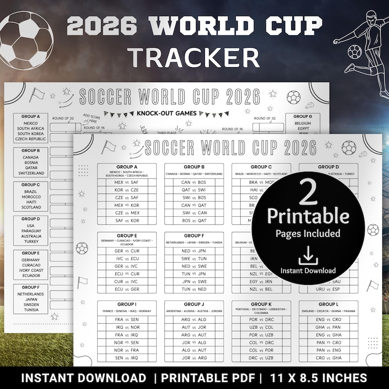 World Cup Wall Chart 2026 - Etsy