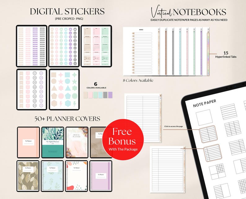 Digital Planner for Goodnotes & Notability: Minimalist iPad Planner ...
