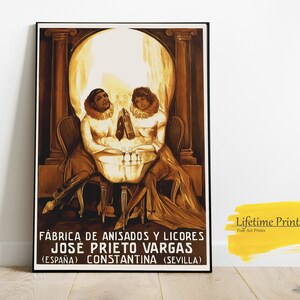 Jose Prieto Vargas Liquor Advertising Poster, Optical Illusion, Skull, Wall Art Posters, Home Decor, Art Print Poster, Art Gift Print